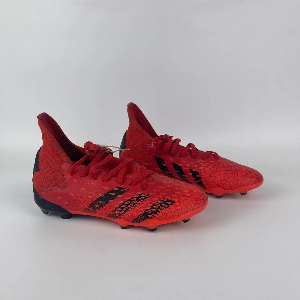 Adidas Predator Edge 4 FXG Soccer Cleats kids 5‎ Red Black Lace Up GW0970